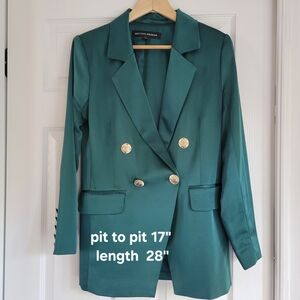 Boston Proper Emerald Double-Breasted Blazer